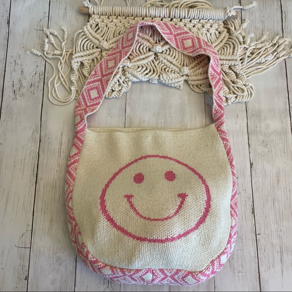 LAST 1! Bohemian Aztec Smiley Face Woven Boho  Happy Casual Shoulder bag - Picture 13 of 16